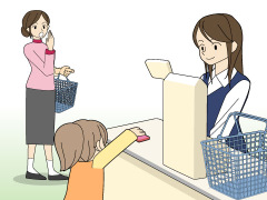 親の真似する子供