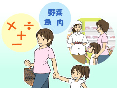 子と買い物