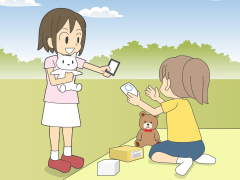 母の真似