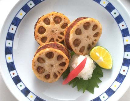 レンコンのはさみ揚げ