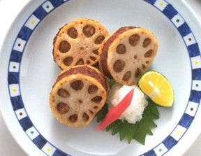 レンコンのはさみ揚げ
