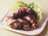 牛肉の野菜巻きわさびソース