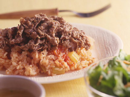 牛肉のトマトご飯
