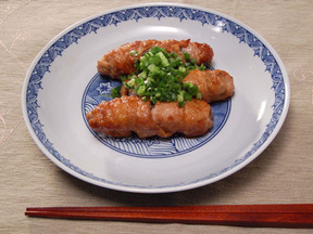 コンニャクの豚肉巻照り焼