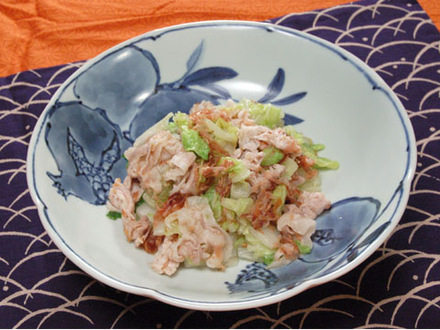 白菜と豚肉の梅風味サラダ