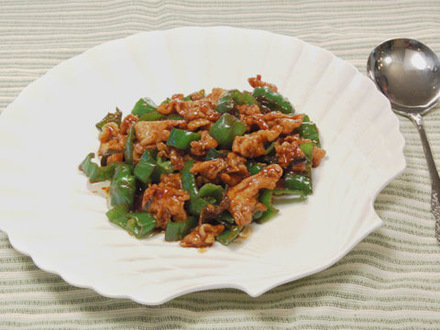 ピーマンと豚肉の味噌炒め