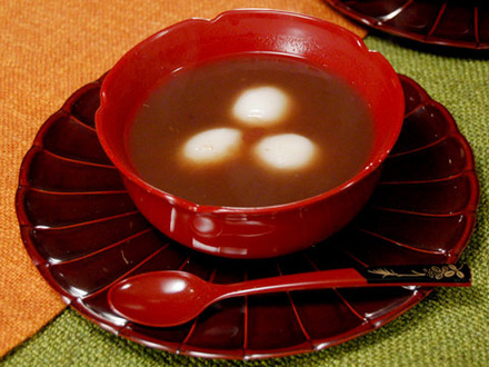 黒糖入り白玉ぜんざい