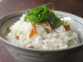塩サバと新ショウガの混ぜご飯