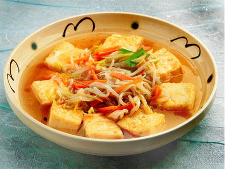 豆腐のもやしあんかけ