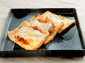 油揚げのネギチーズ焼き
