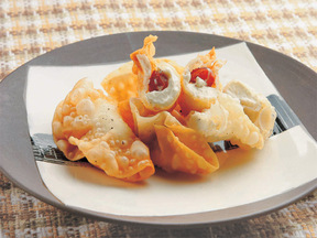 甘納豆とクリームチーズのパリパリ揚げ
