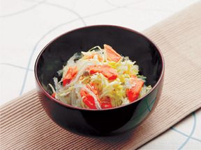 塩サケとキャベツの三杯酢
