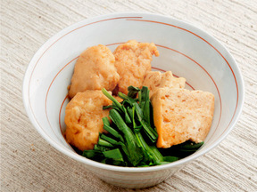肉団子と豆腐とニラの煮物