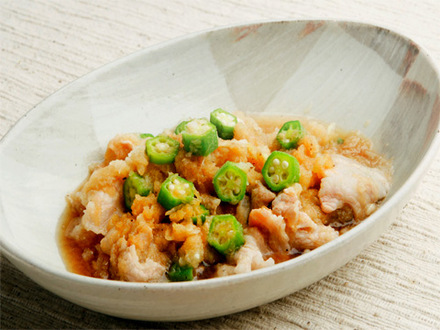 豚肉とオクラのおろし和え