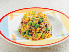 コーンと枝豆のオイスターチャーハン