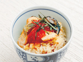 サケときのこの炊き込みご飯