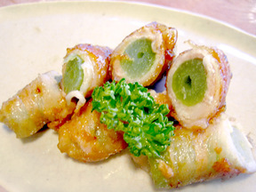 フキの豚肉巻き
