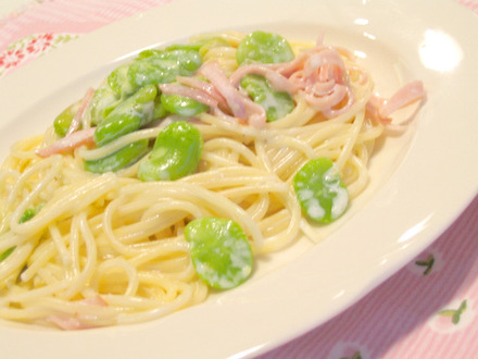 そら豆のクリームパスタ