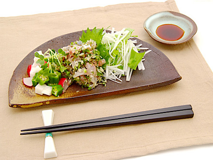 アジのたたき薬味和え