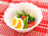 卵と緑の野菜サラダ