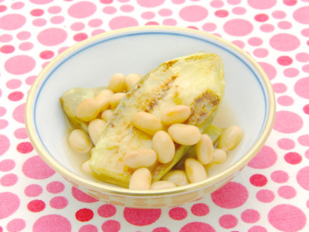 ナスと大豆の煮物