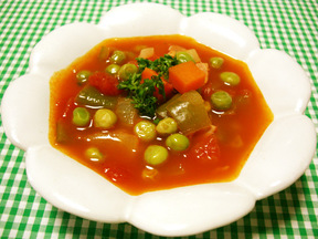 グリーンピースたっぷりのミネストローネ
