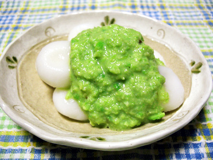 白玉団子の枝豆あん