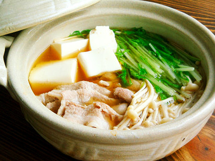 豚肉と水菜のはりはり鍋