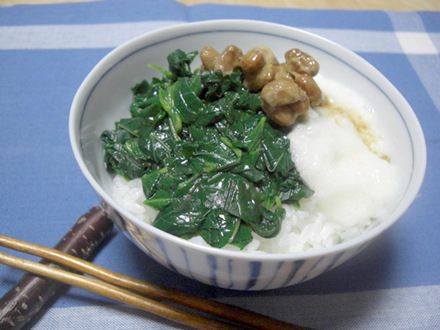 モロヘイヤとろとろ丼