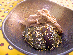 ナスと豚肉の利休煮