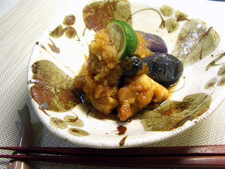 揚げナスのおろし煮