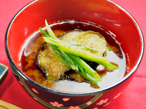 揚げナスの味噌汁