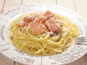サケのクリームスパゲッティ