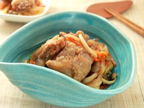 揚げ鶏のさっぱり野菜マリネ