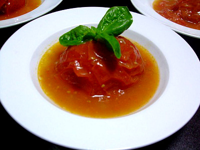 トマトの肉詰め スープあん