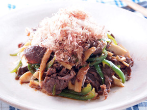 エリンギと牛肉のおかか炒め