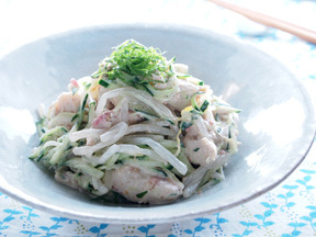 レンジ蒸し鶏の梅マヨネーズ和え