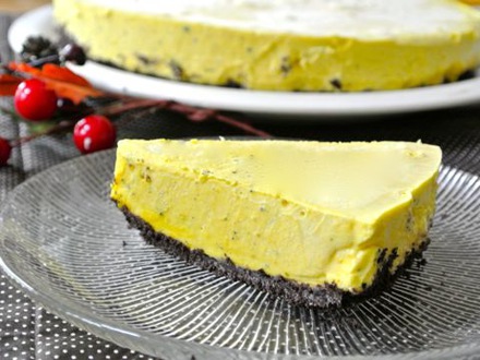 カボチャのレアチーズケーキ