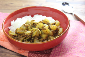 ダイコンのキーマカレー
