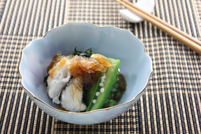 ハモと夏野菜の氷酢