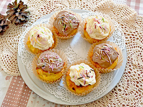 豆腐クリームのカップケーキ