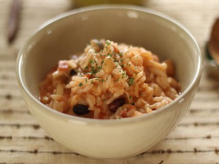 きのことお豆の洋風雑炊