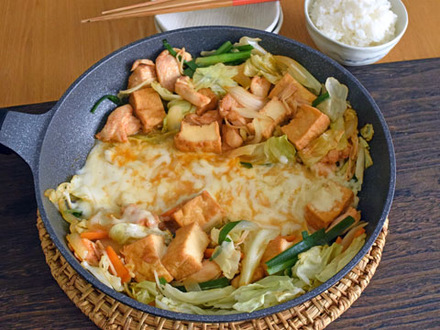 厚揚げと鶏肉のチーズダッカルビ