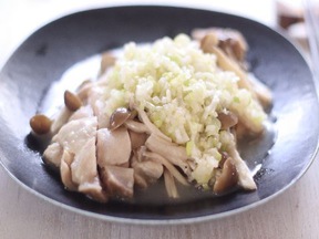 チキンのネギ塩だれがけ