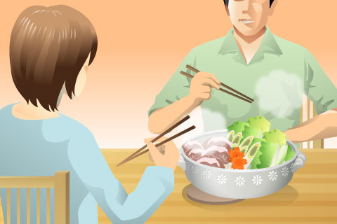 向かい合い