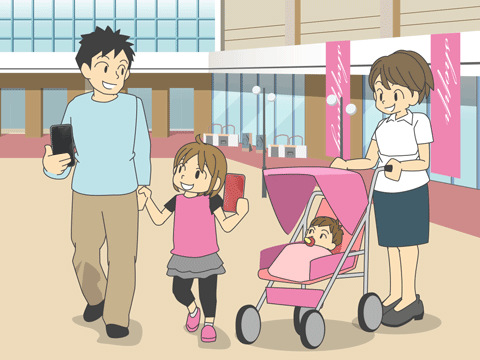 家族と楽しむアウトレット