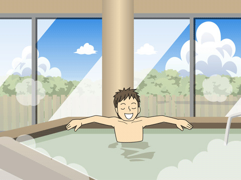 夏はぬるめのお湯でリラックス